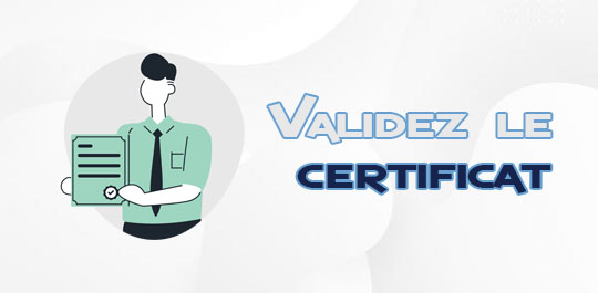 Certificate validation - Course page